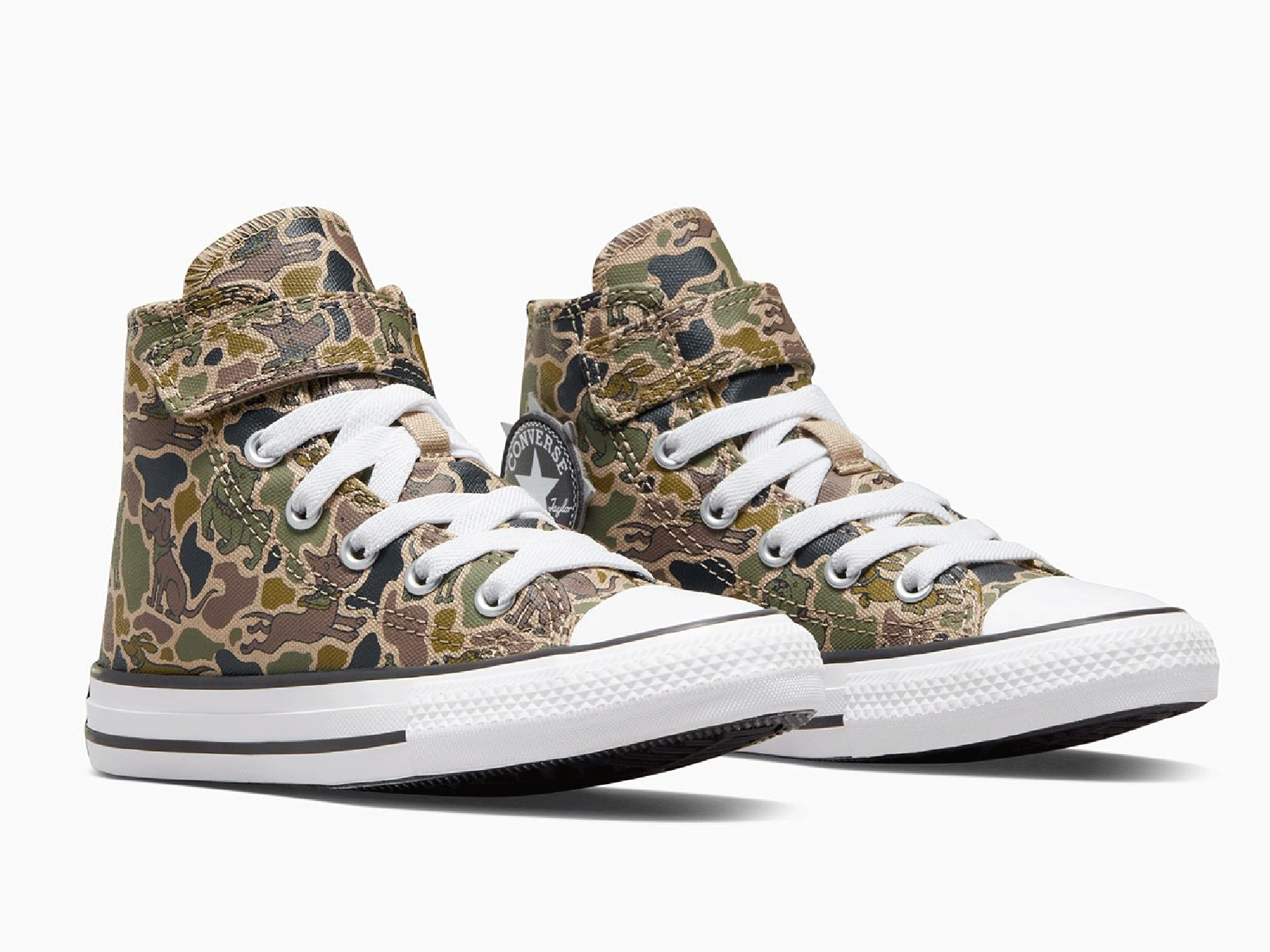 Kids camouflage converse deals