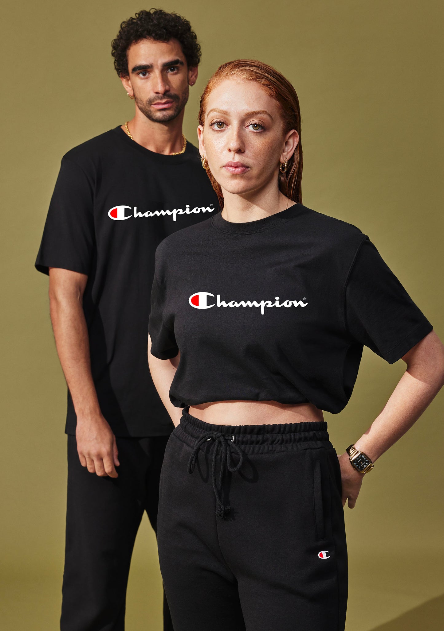 Champion Women's Script Short Sleeve Tee Black