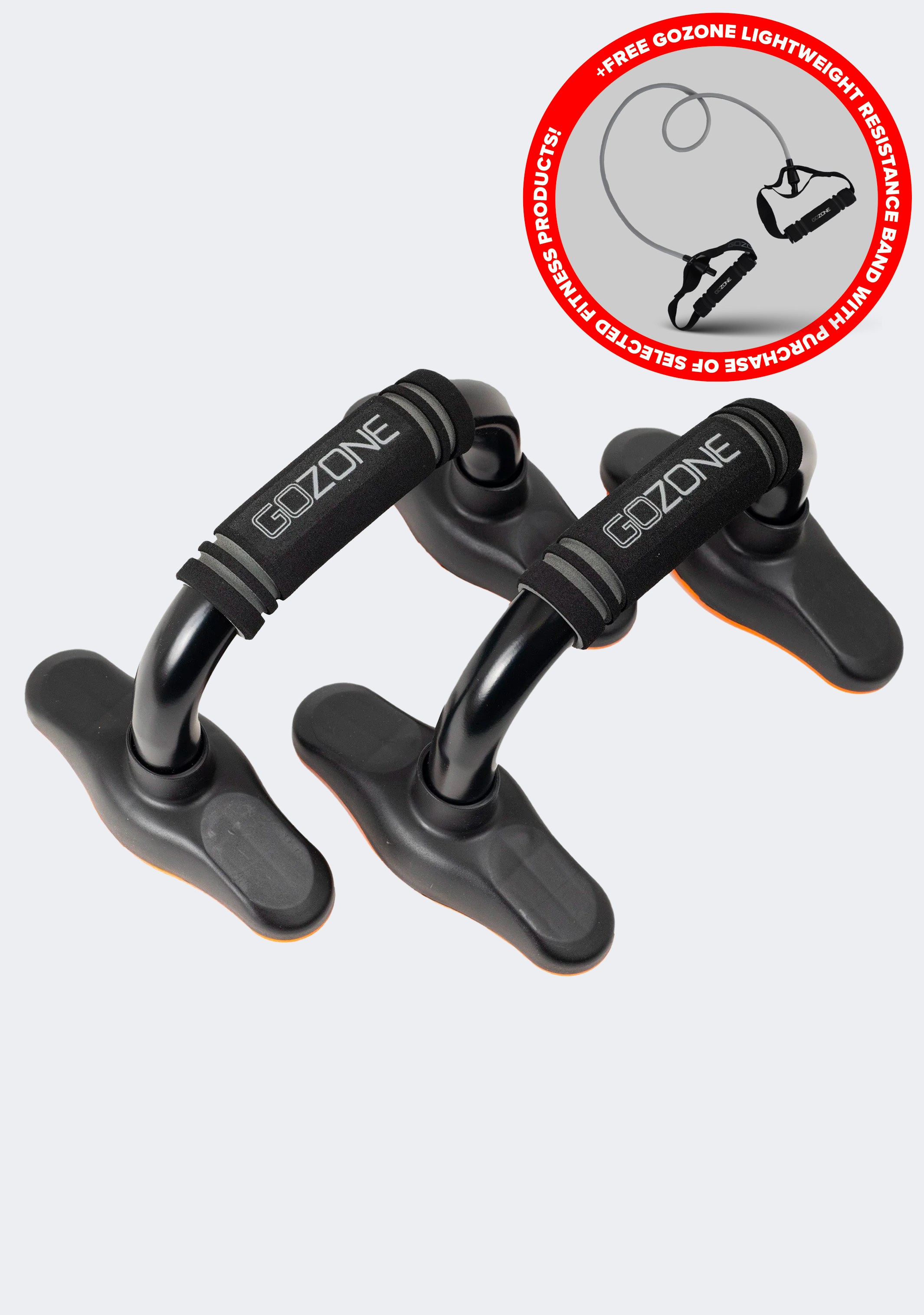 GoZone Push Up Bar with FREE Light Resistance Band – Jim Kidd Sports