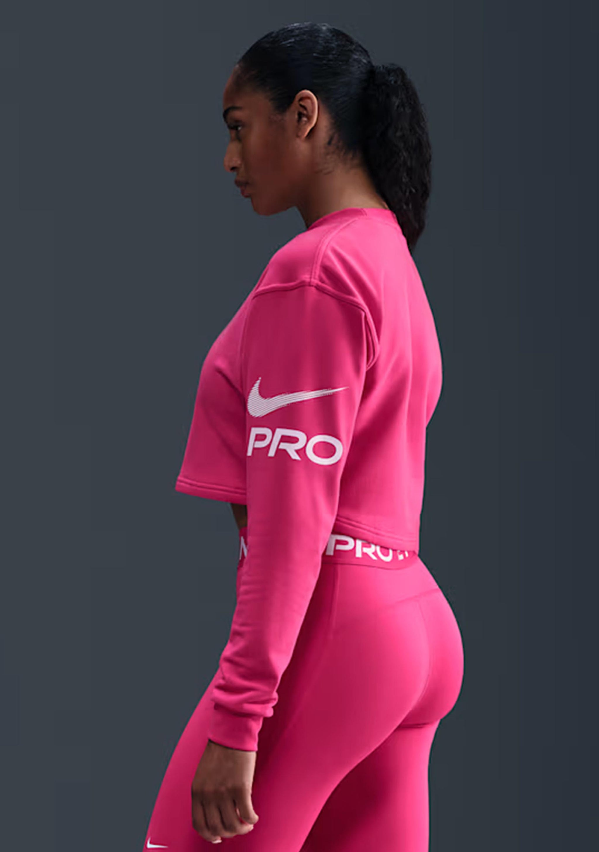 Nike Women's Pro Dri Fit French Terry Sweatshirt