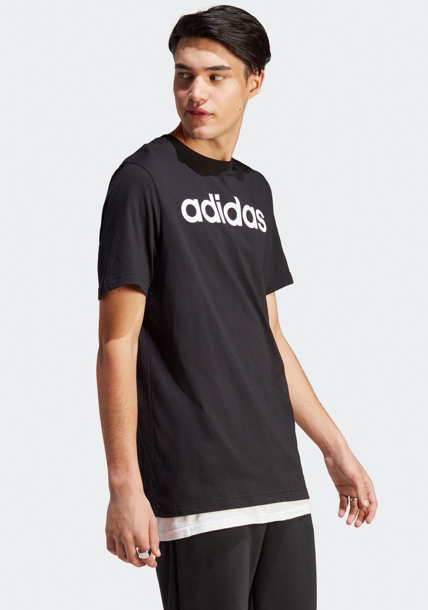 Adidas Men’s Essentials Single Jersey Linear Embroidered Logo Tee