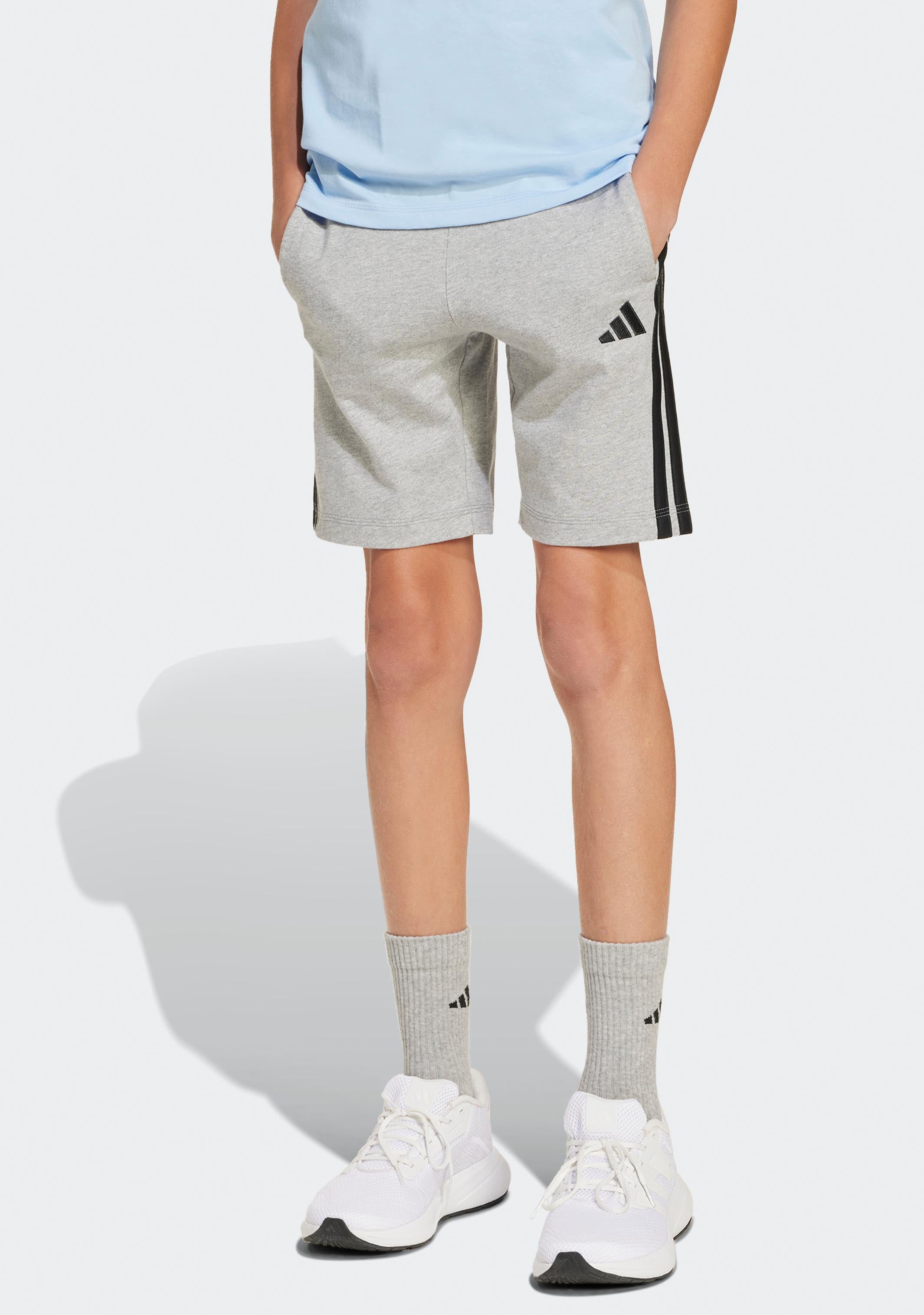 Adidas Kids' Essential 3-Stripes Knit Shorts