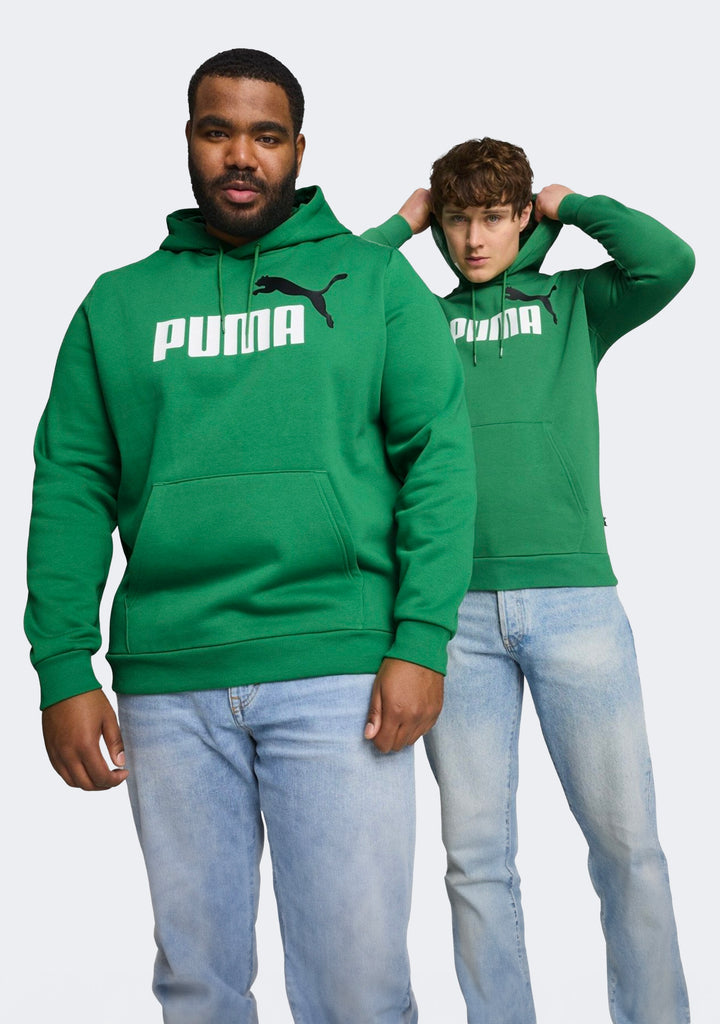 Puma Men's Essentials+ Two-Tone Big Logo Hoodie Green