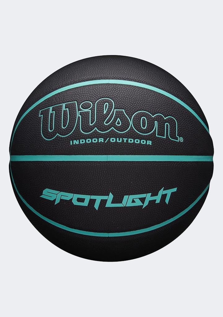 Wilson Spotlight Size 7 Basketball Black/Aqua