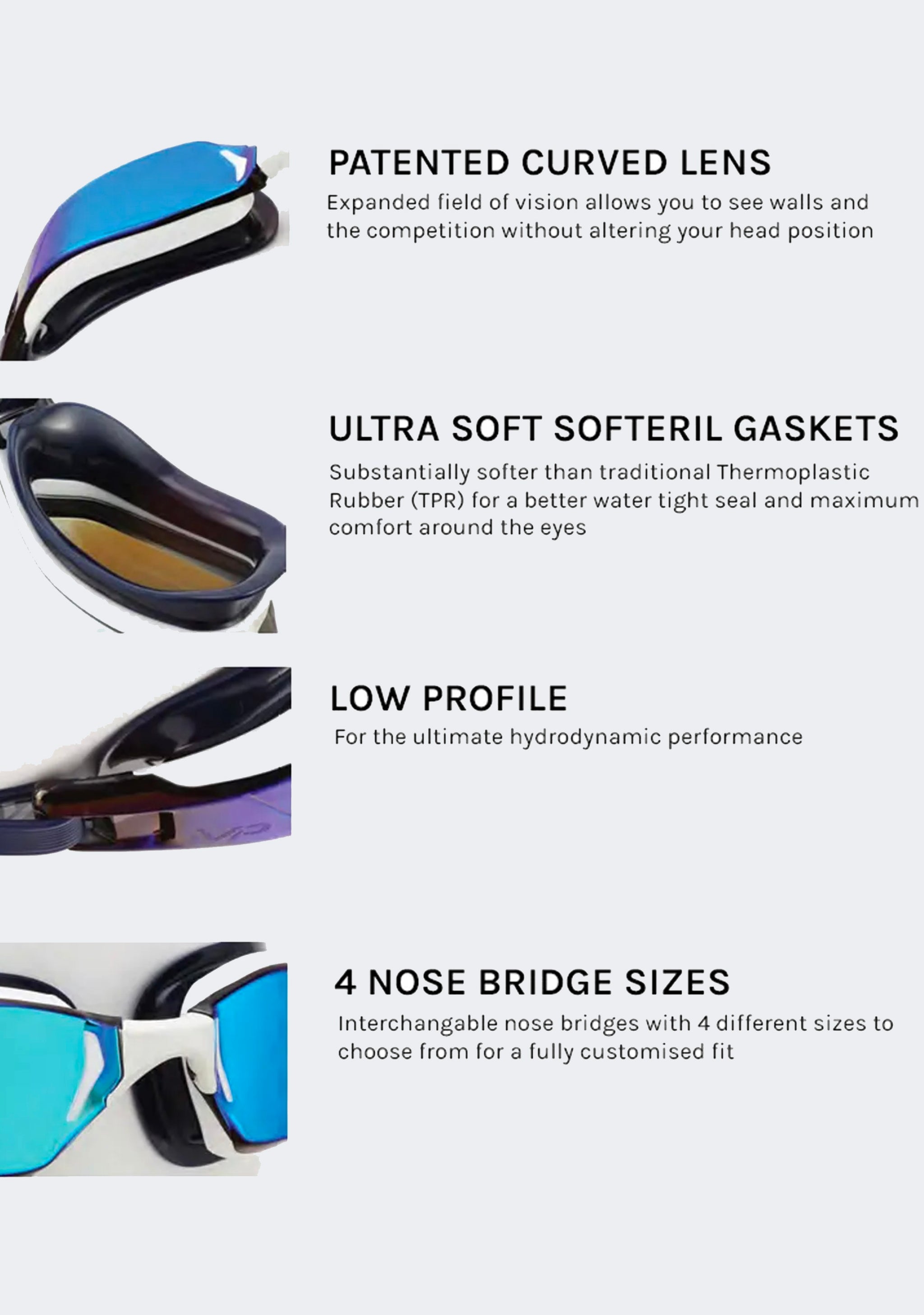 Michael Phelps x Aquasphere Xceed Adult Goggles White/Blue