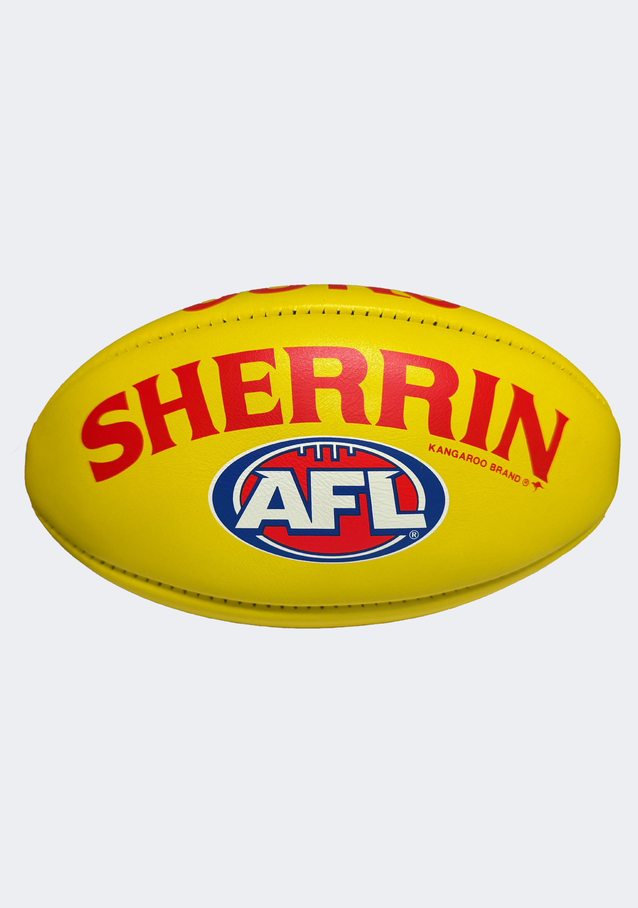 Sherrin AFL Gold Coast Suns Team Yellow Leather Football