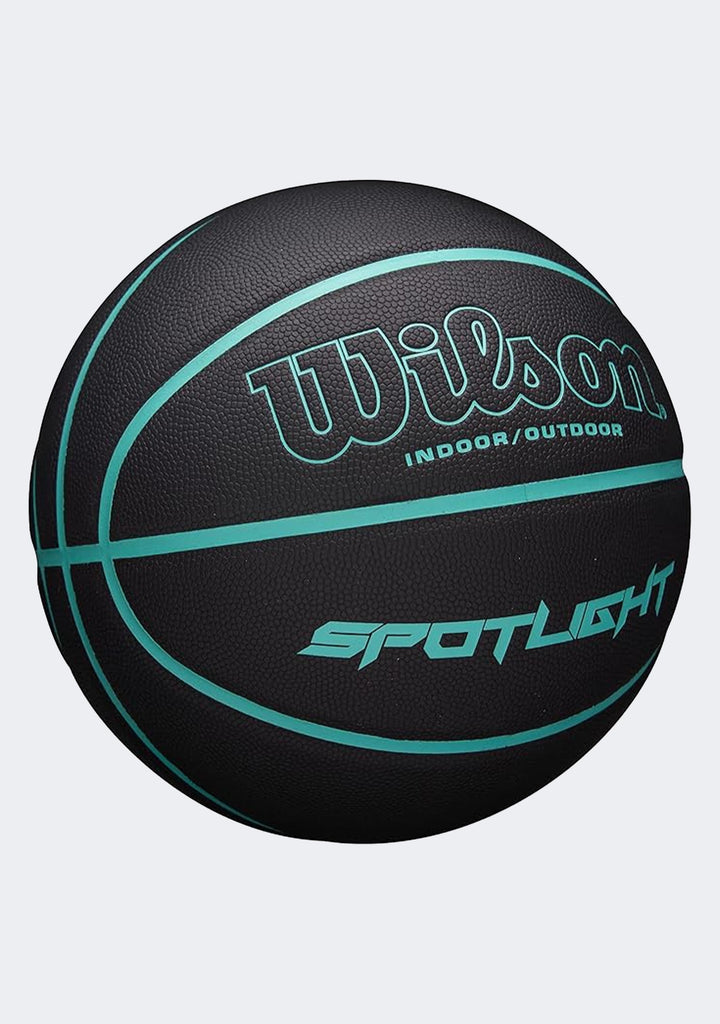 Wilson Spotlight Size 7 Basketball Black/Aqua