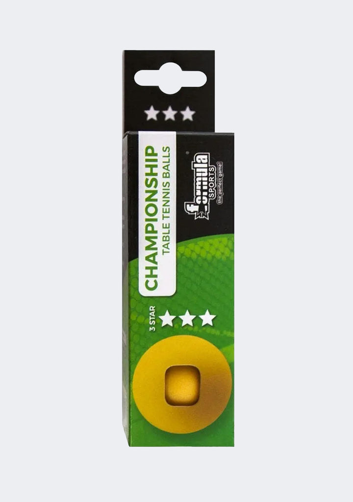 Formula Sports 3pk Championship Table Tennis Balls
