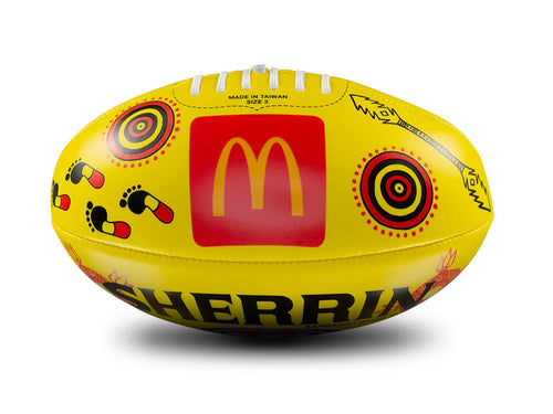 Sherrin Indigenous Soft Touch Football Size 3 Yellow <br> 4292/SDNR/22