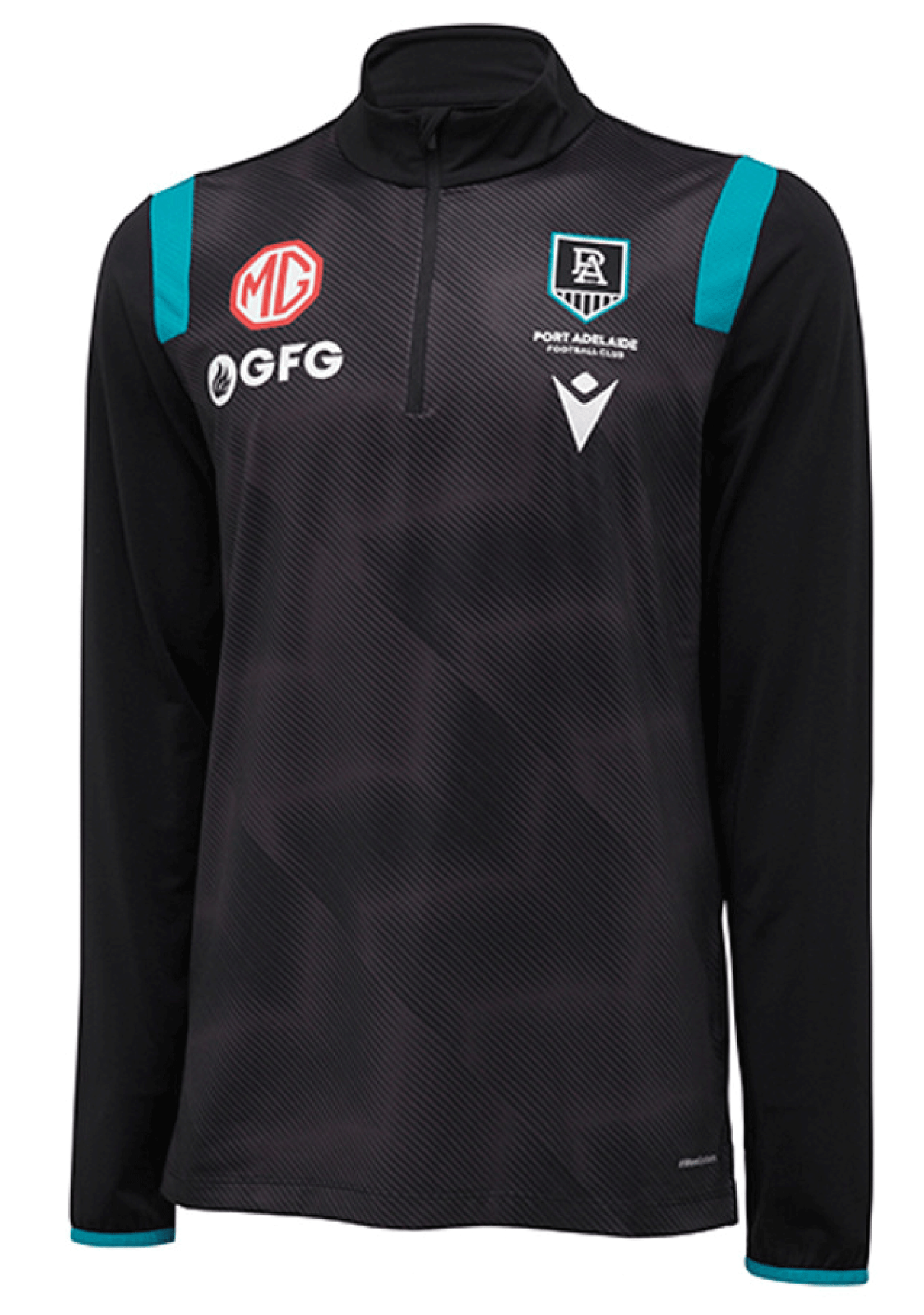 Macron Junior Port Adelaide 2022 1/4 Zip Training Top <BR> 58542827