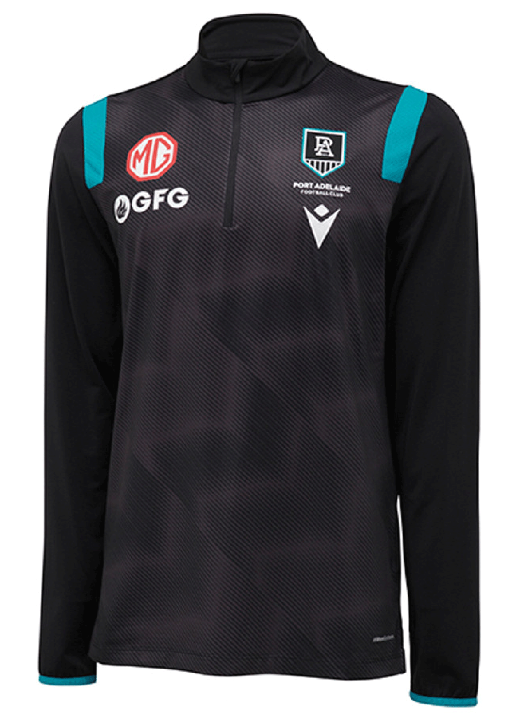 Macron Junior Port Adelaide 2022 1/4 Zip Training Top <BR> 58542827
