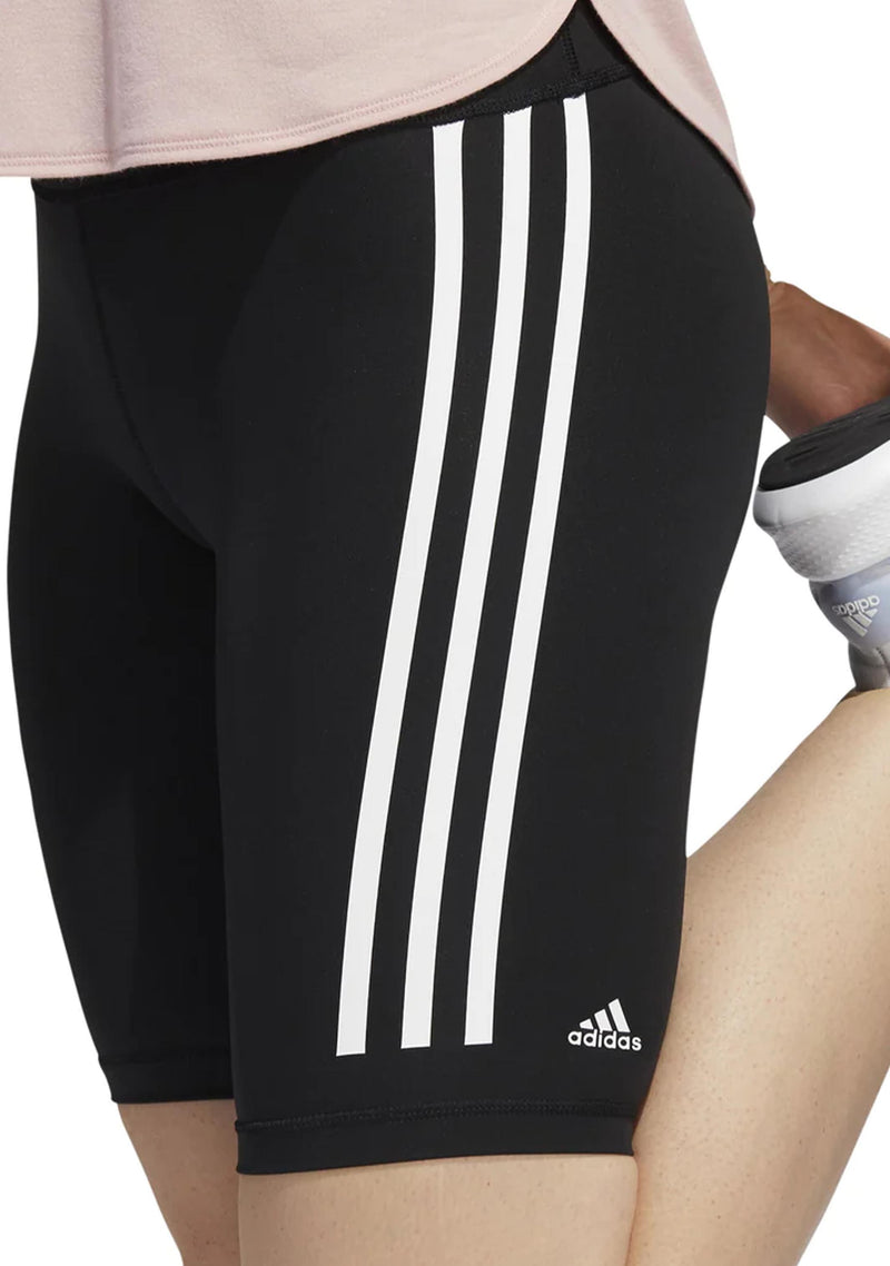 Adidas Womens Optime Trainicons 3-Stripes Bike Short Leggings <br> H64228