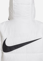 Nike Womens Sportswear Classic Hooded Puffer Jacket White <br> DJ6995 100