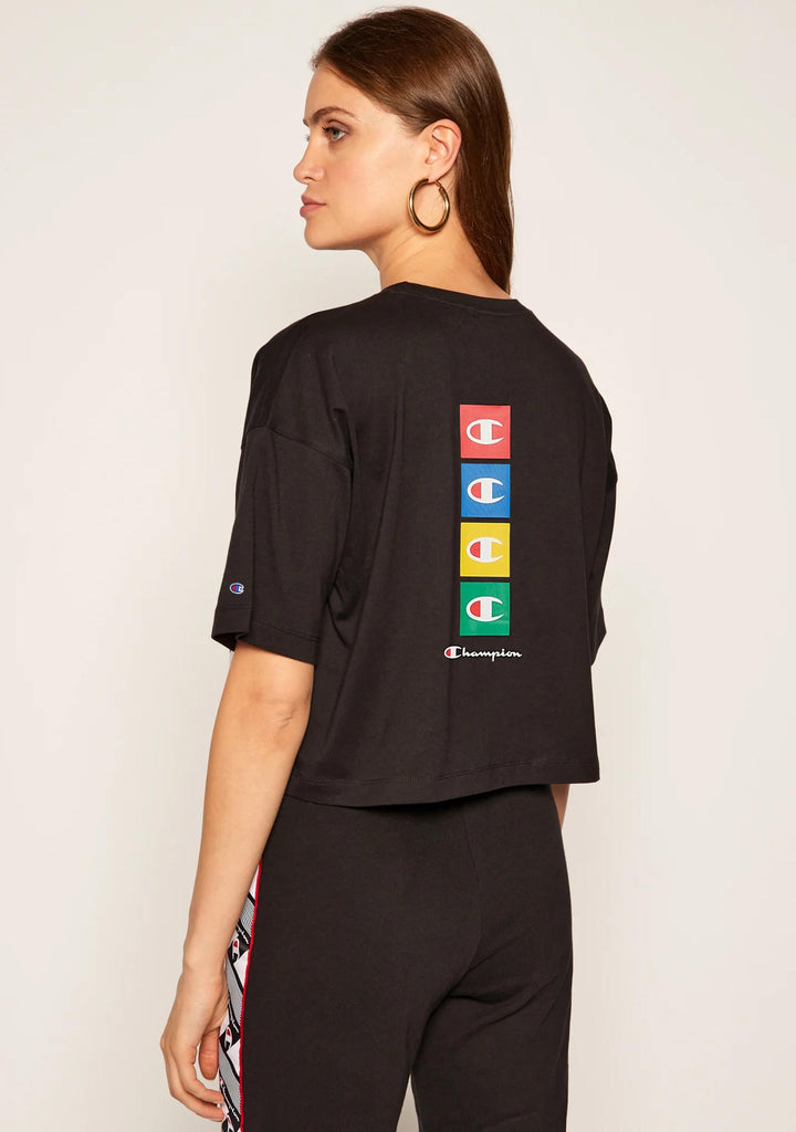 Champion Womens SPS Graphic Boxy Tee black