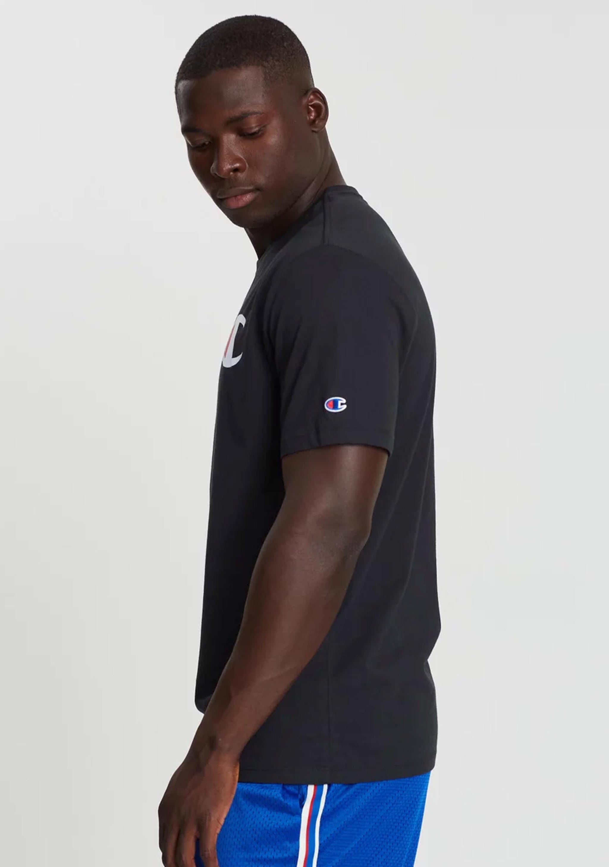 Champion Men’s C Logo Short Sleeve Tee Granite Heather