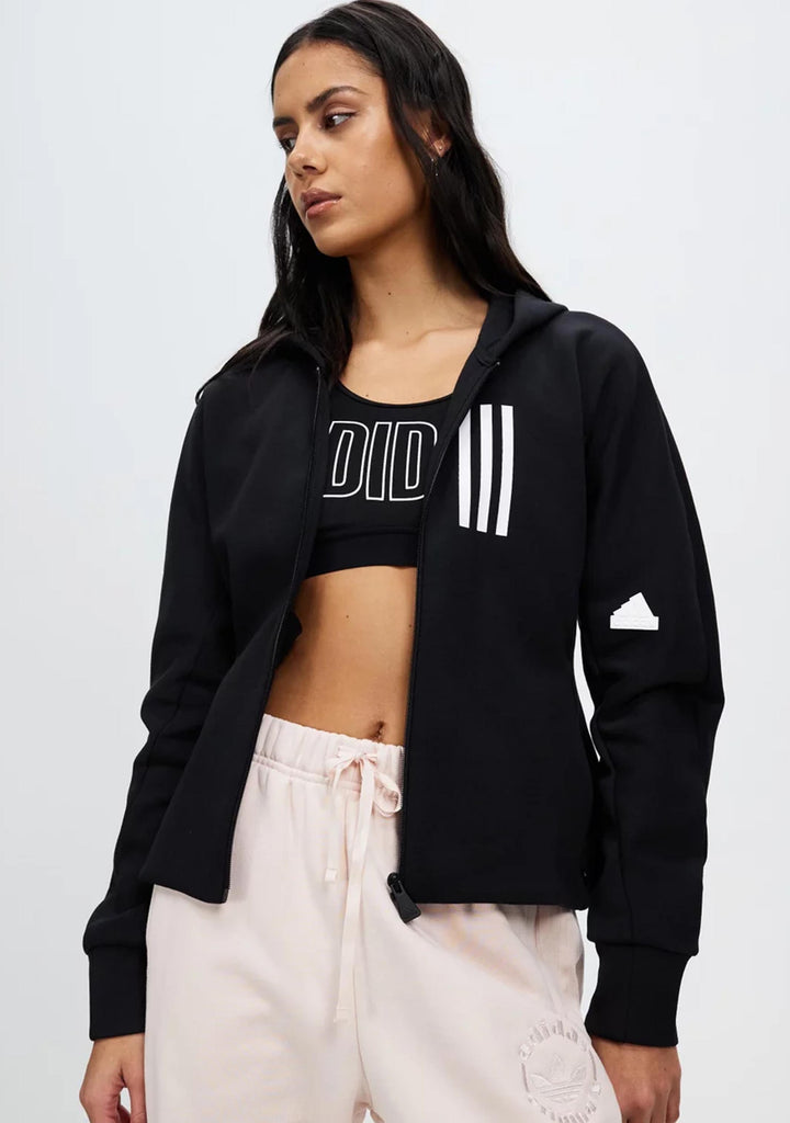 Adidas Womens Mission Victory Slim Fit Full-Zip Hoodie