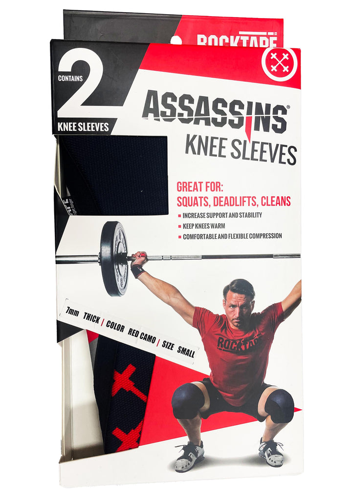 Rocktape Assassins Knee Sleeve 7MM <BR> RED CAMO