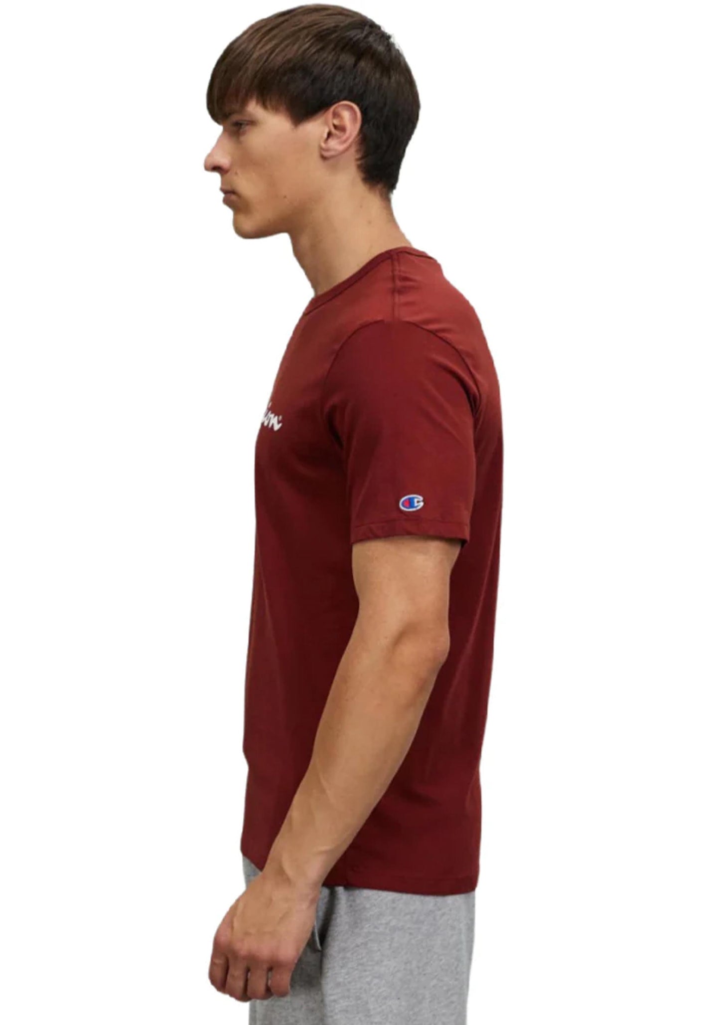 Champion Men's Script Logo Short Sleeve Tee Red/Brown