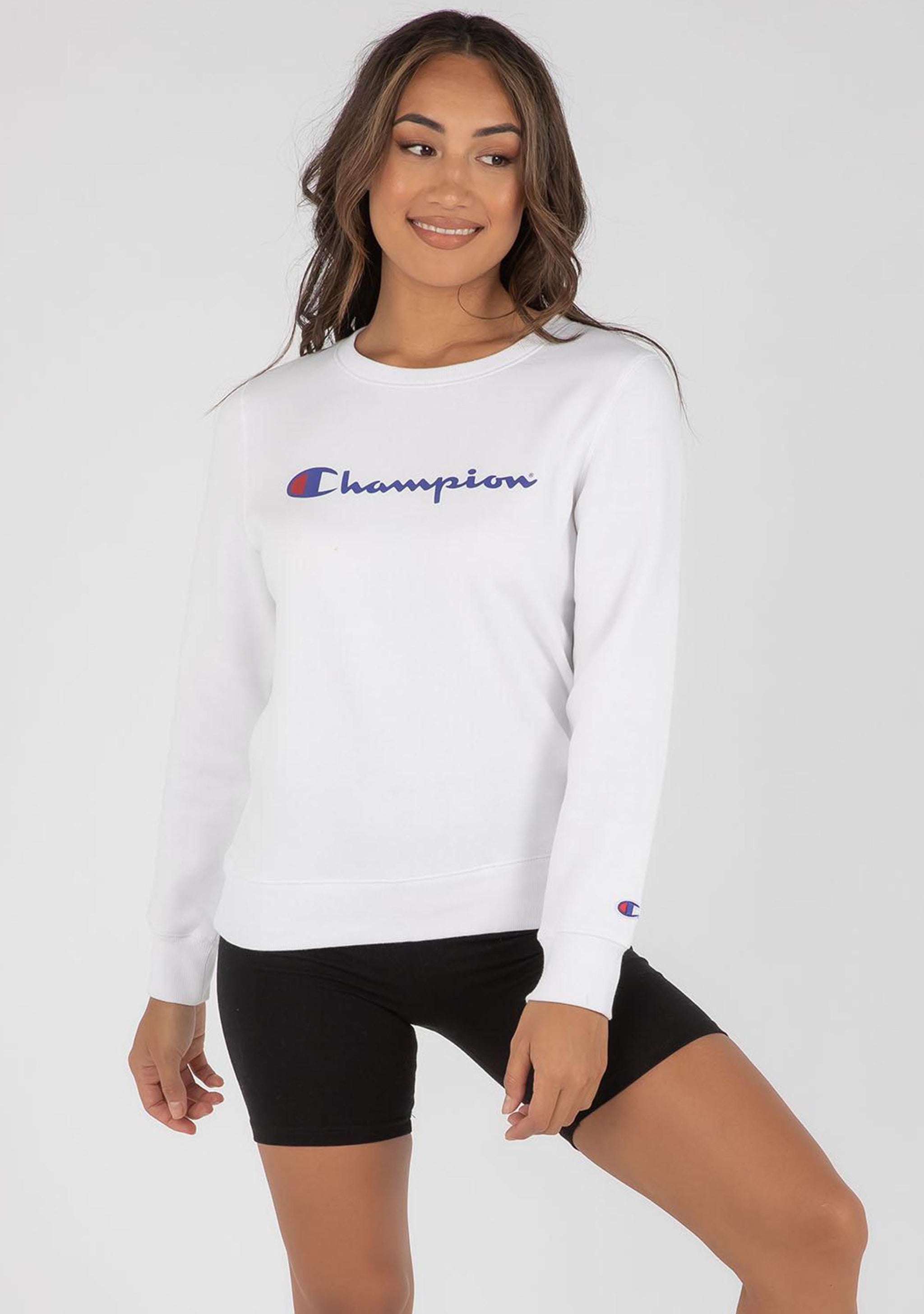 Crew Neck White Champion Long Sleeve Women's Champion Women's