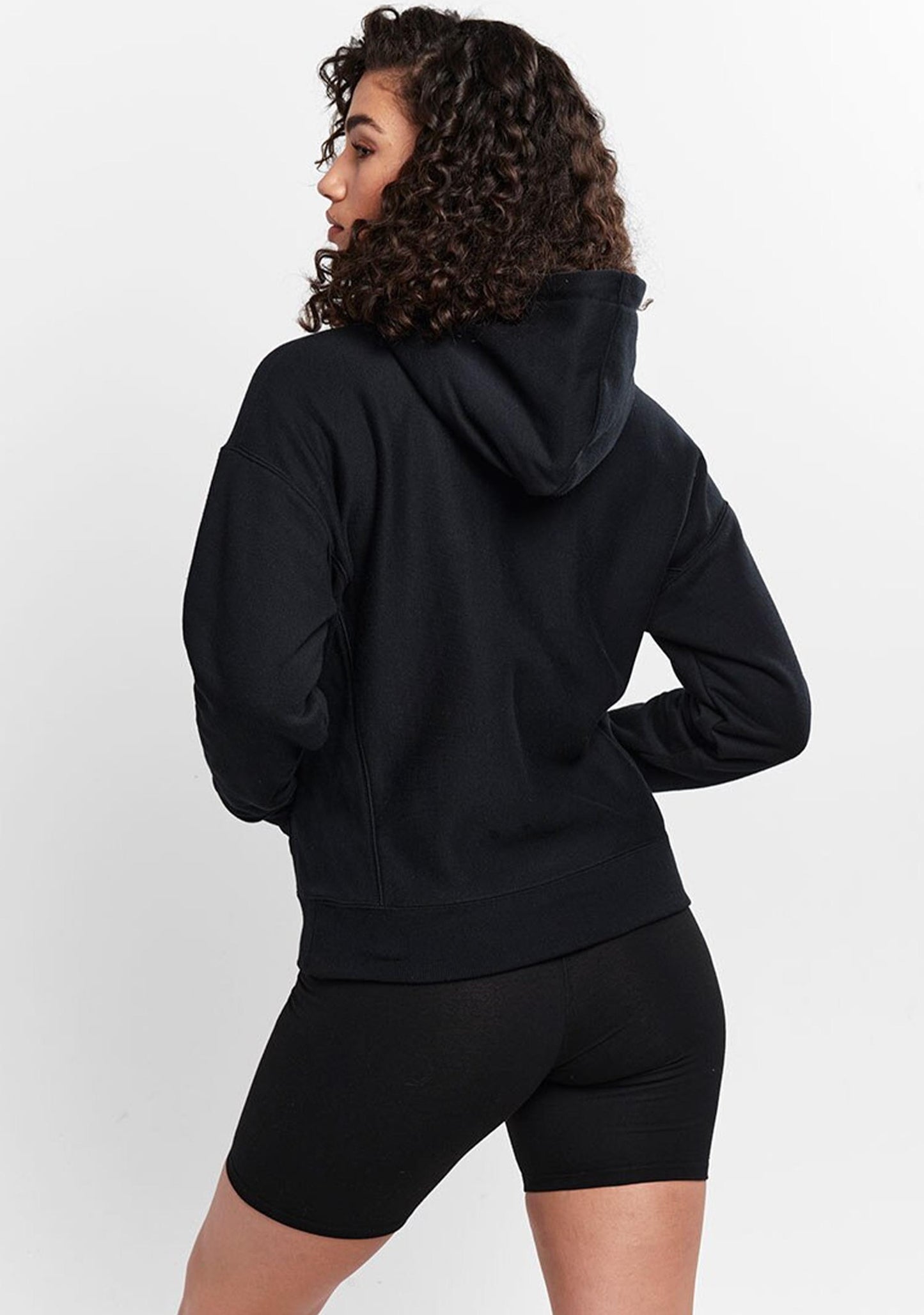 Champion Women’s Reverse Weave C Logo Regular Fit Hoodie Black