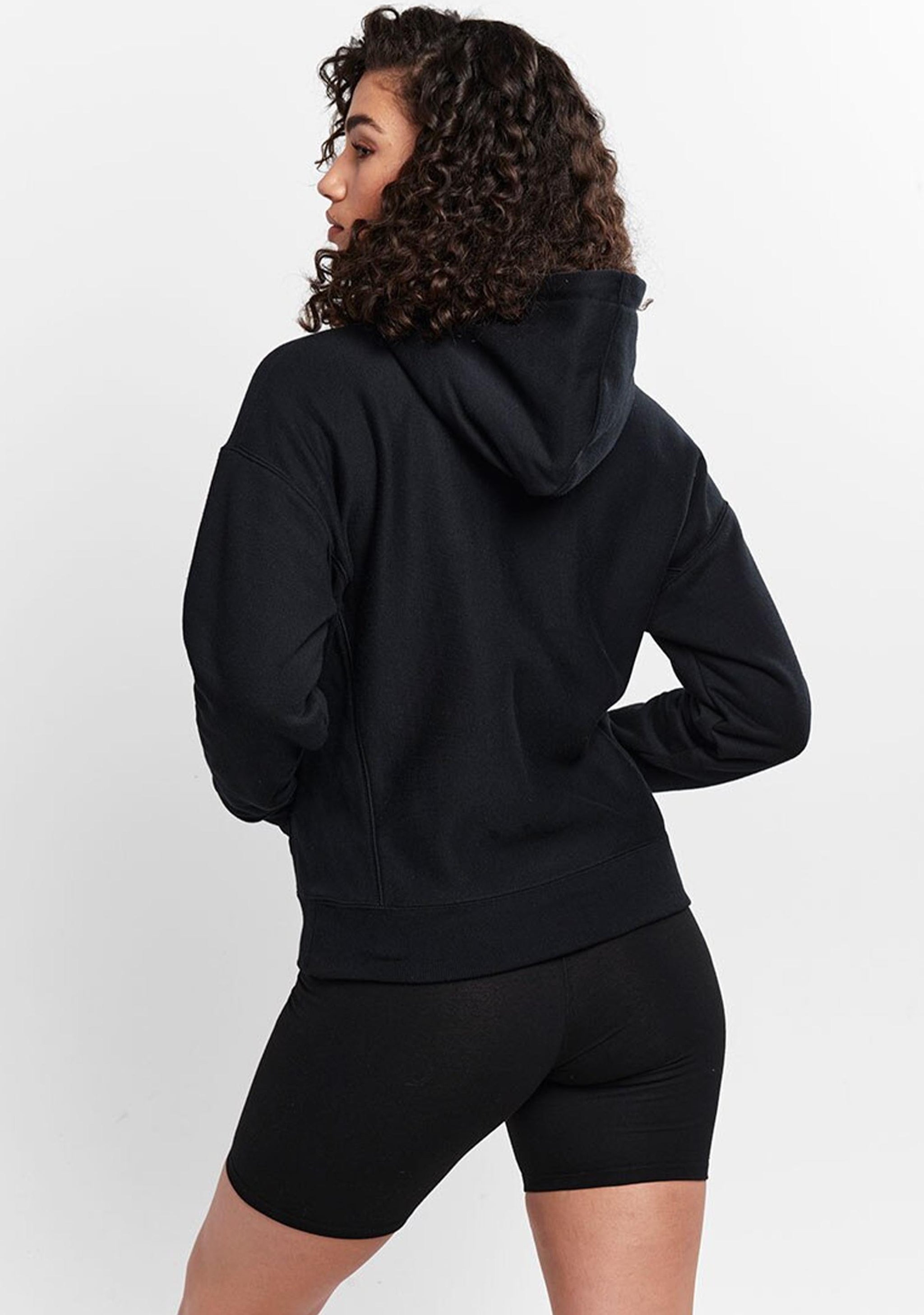 Champion Women’s Reverse Weave C Logo Regular Fit Hoodie Black