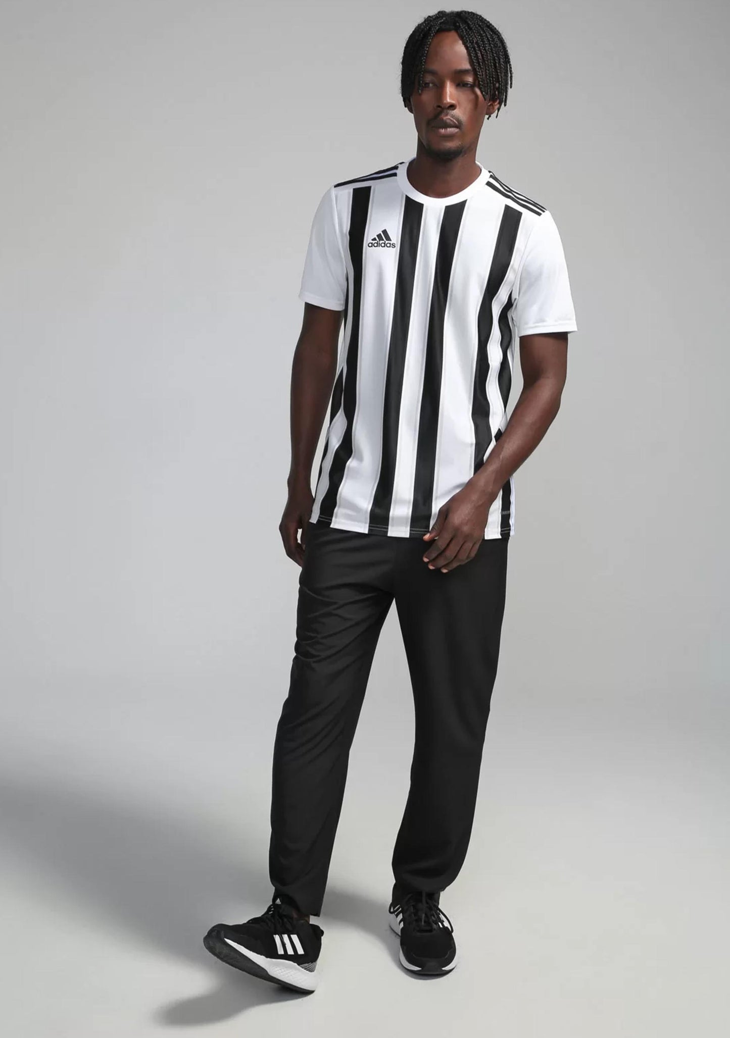 Adidas Mens Striped 21 Jersey White/Black