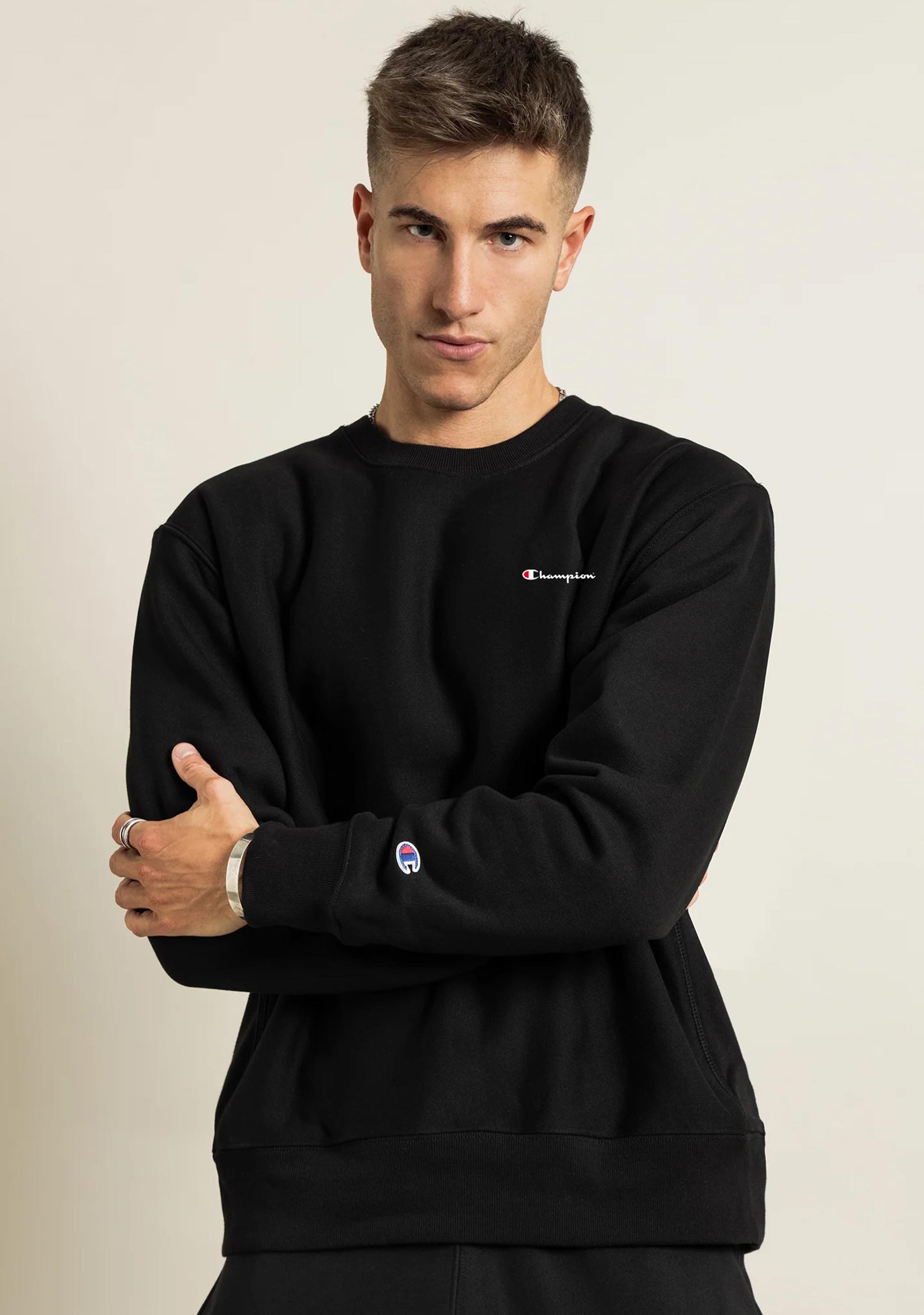 Champion Mens Sporty Graphic Print Crew