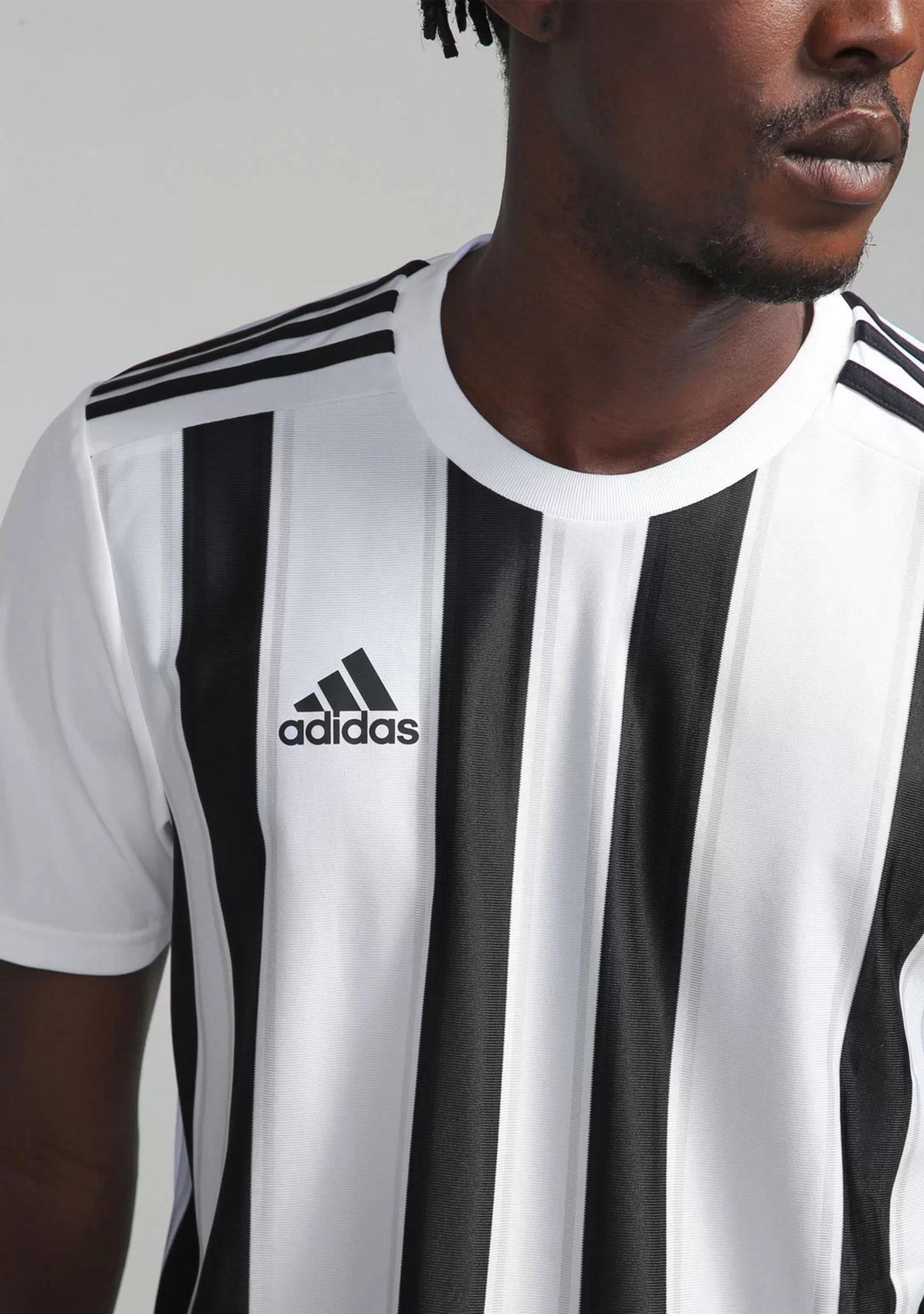 Adidas Mens Striped 21 Jersey White/Black
