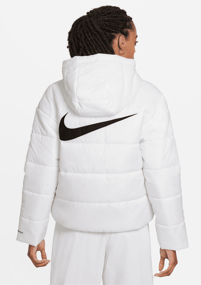 Nike Womens Sportswear Classic Hooded Puffer Jacket White DJ6995 100 – Jim  Kidd Sports
