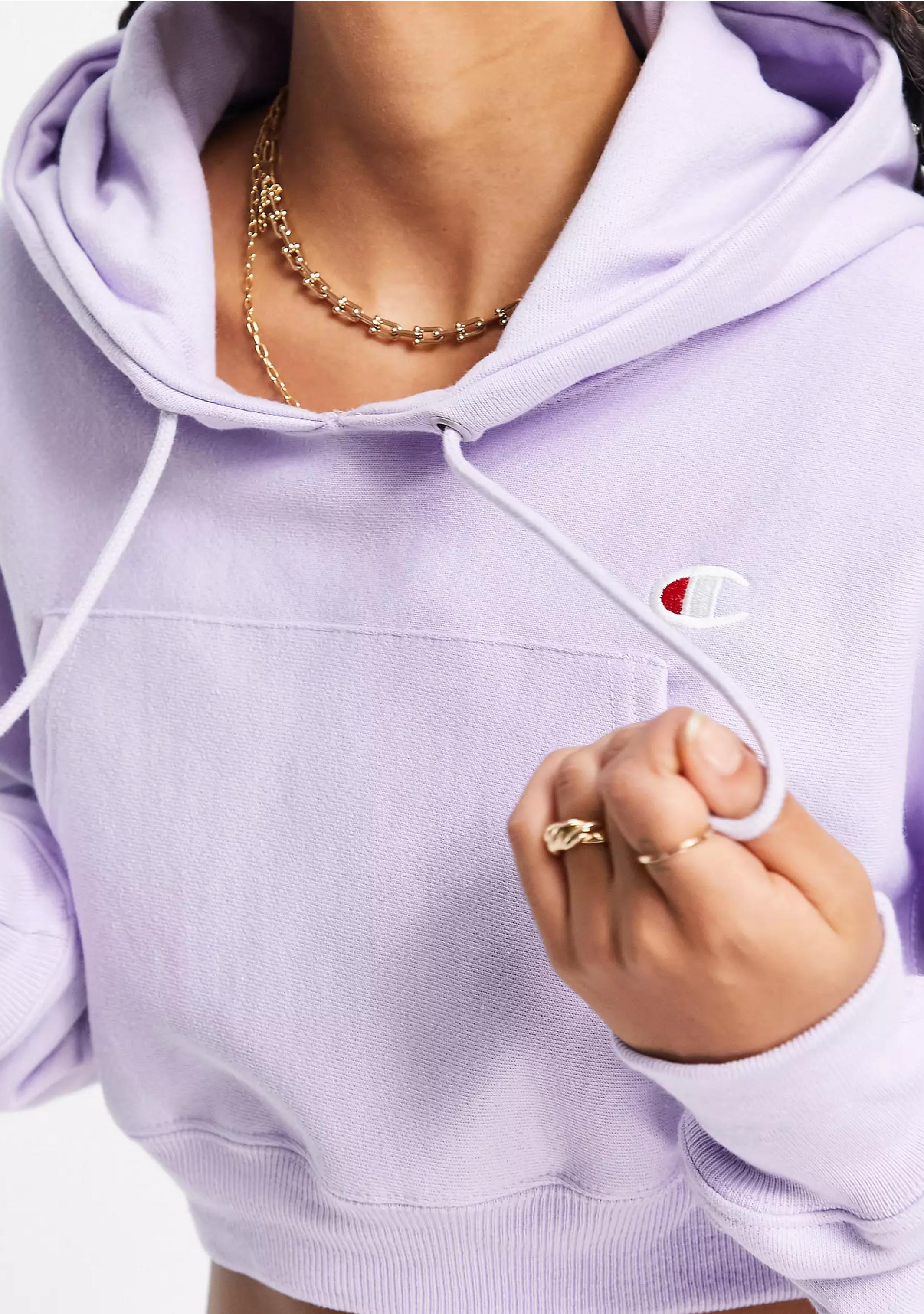 Champion crop top sweatshirt clearance