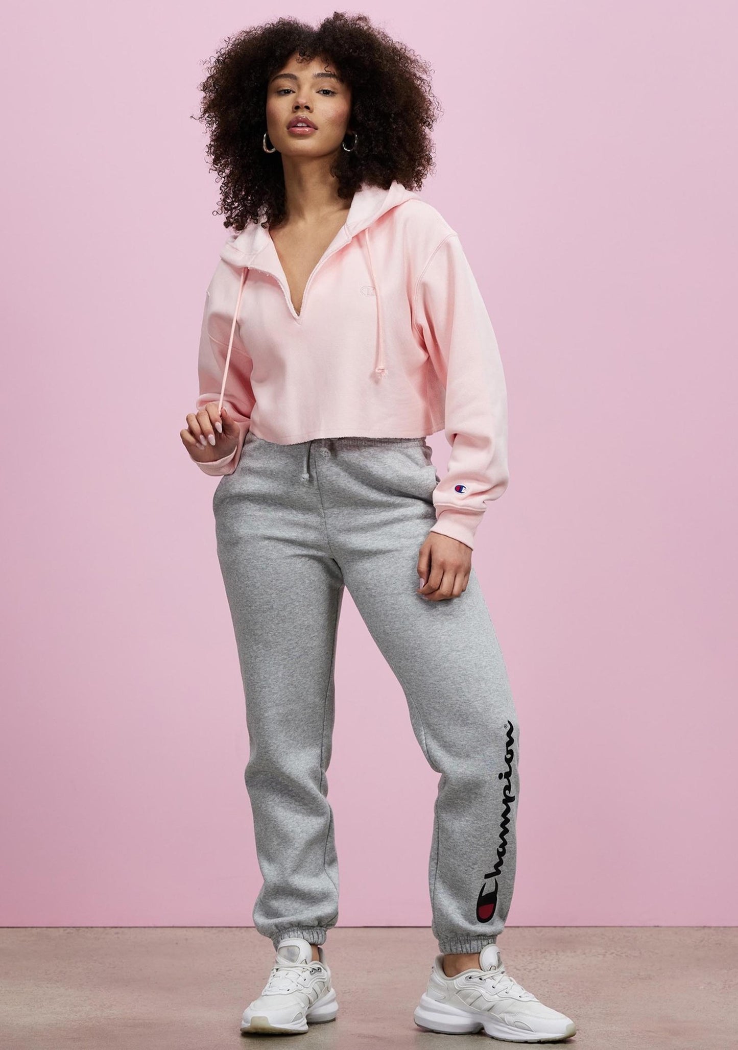 Champion Women's Reverse Weave Split Crop Hoodie