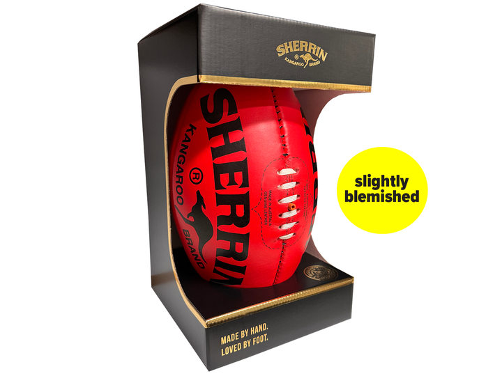 Sherrin KB Red Blemish Leather Game Ball Size 4 <br> 4711