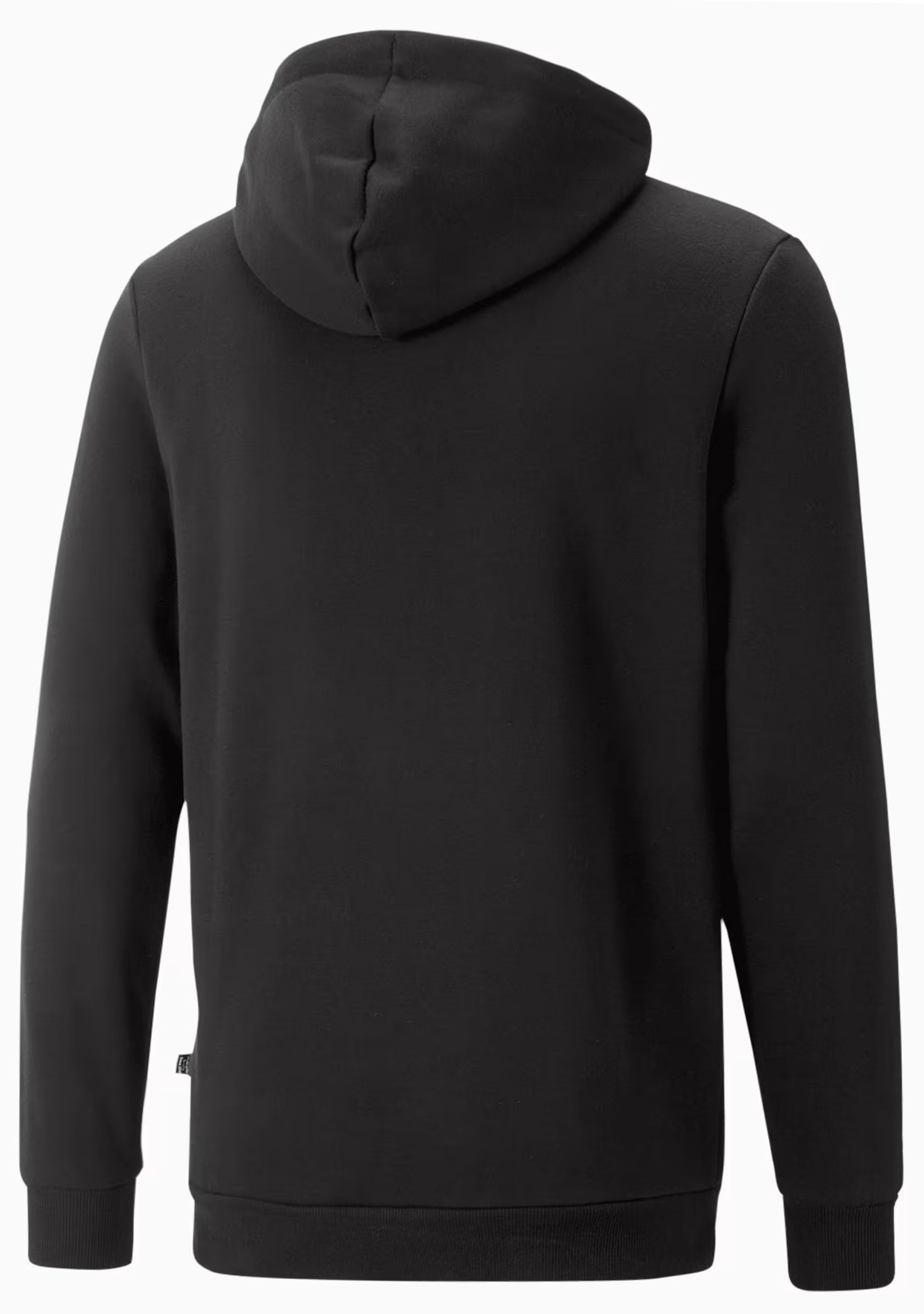 Puma Men's Essentials+ Two-Tone Big Logo Hoodie Black Lime