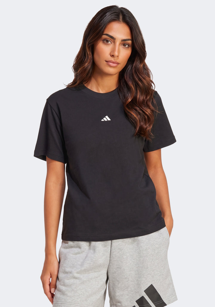 Adidas Women's Essentials Small Logo Cotton Tee