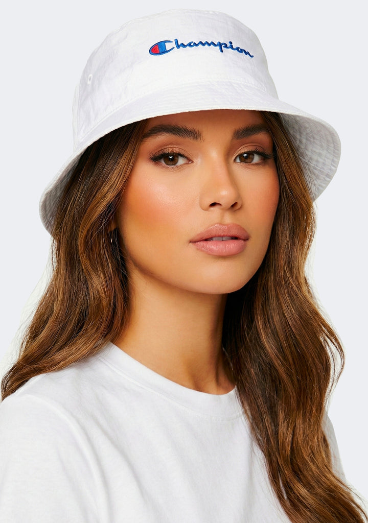 Champion Nylon Bucket Hat White