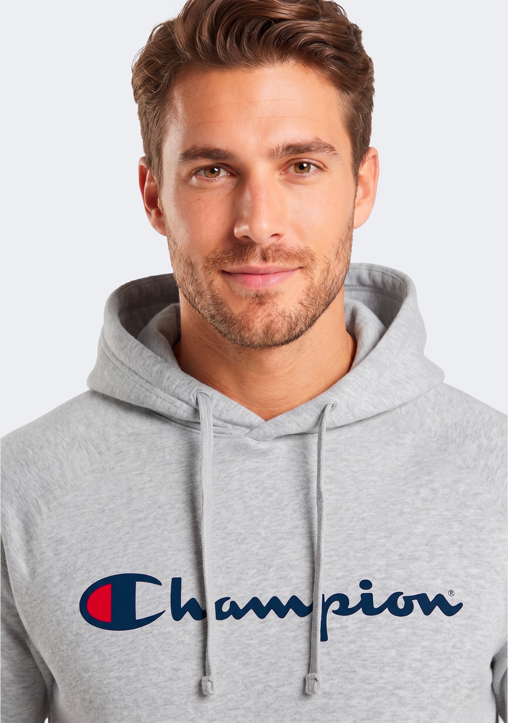 Champion Men’s Script Hoodie Grey