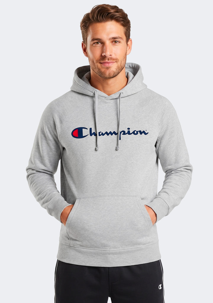 Champion Men’s Script Hoodie Grey