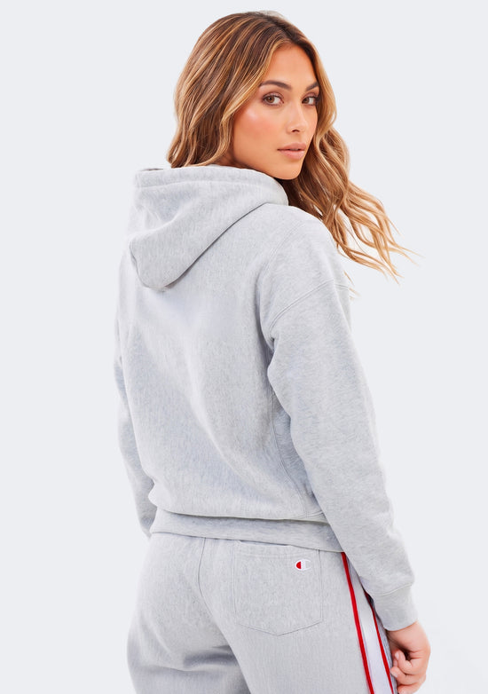 Champion Women’s Reverse Weave C Logo Regular Fit Hoodie Grey