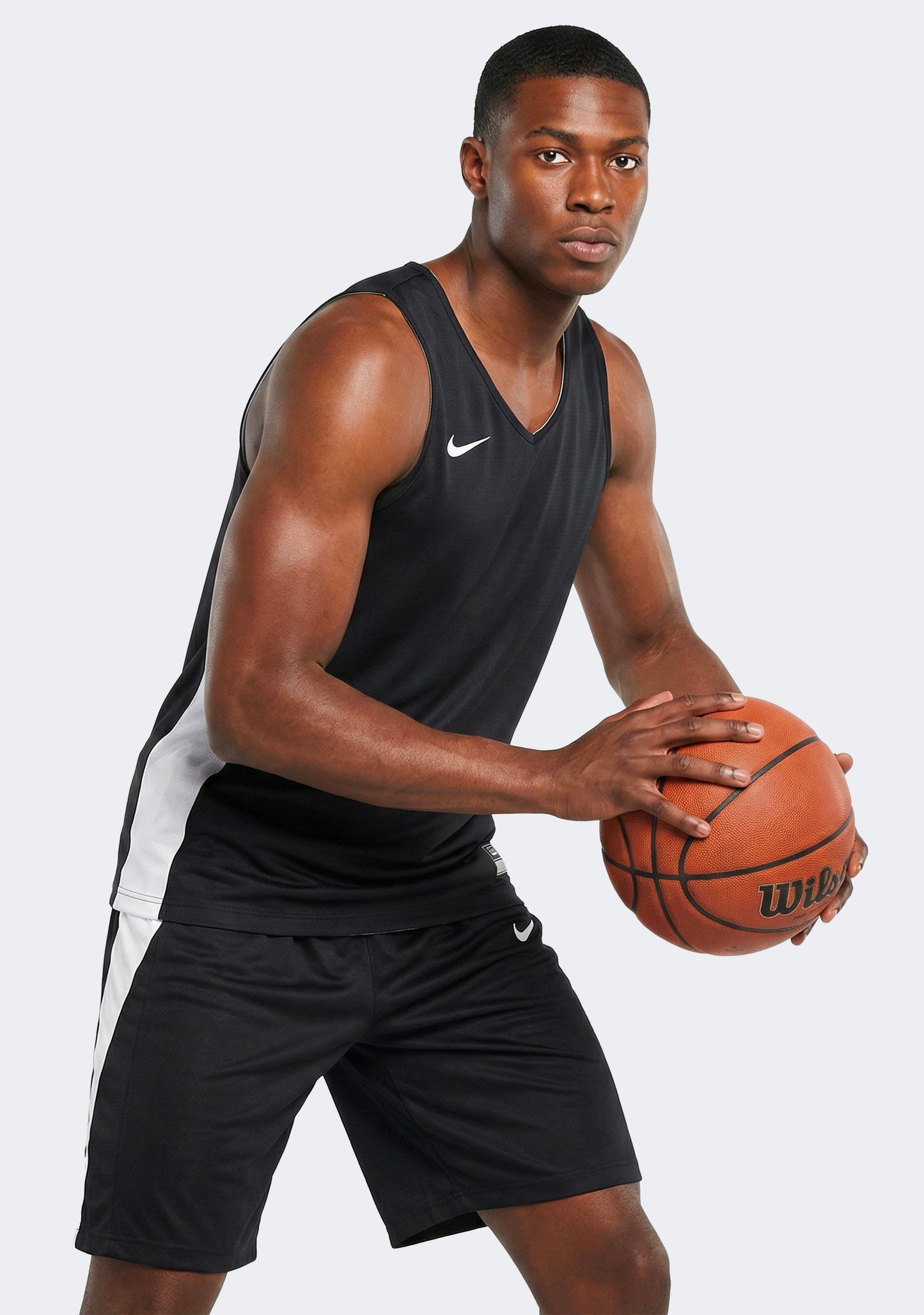 Nike Men's Reversible Basketball Training Jersey - Black/White