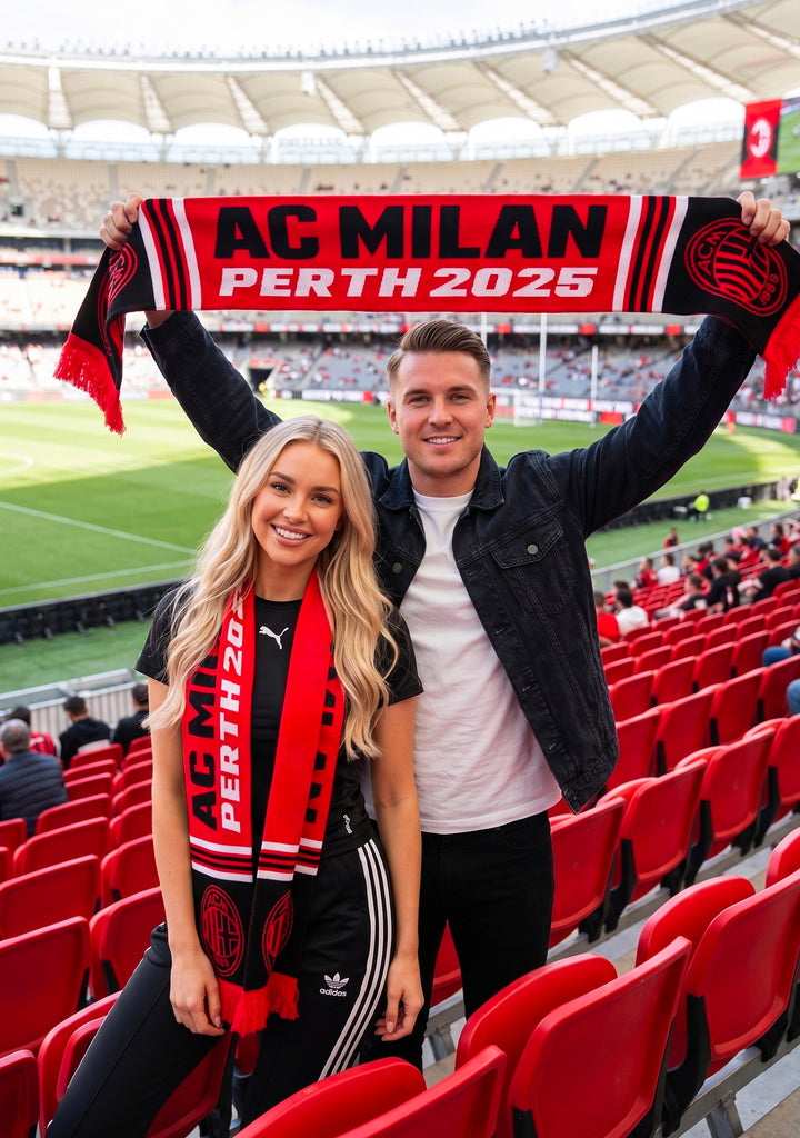 AC Milan Perth Tour 2025 Supporter Scarf
