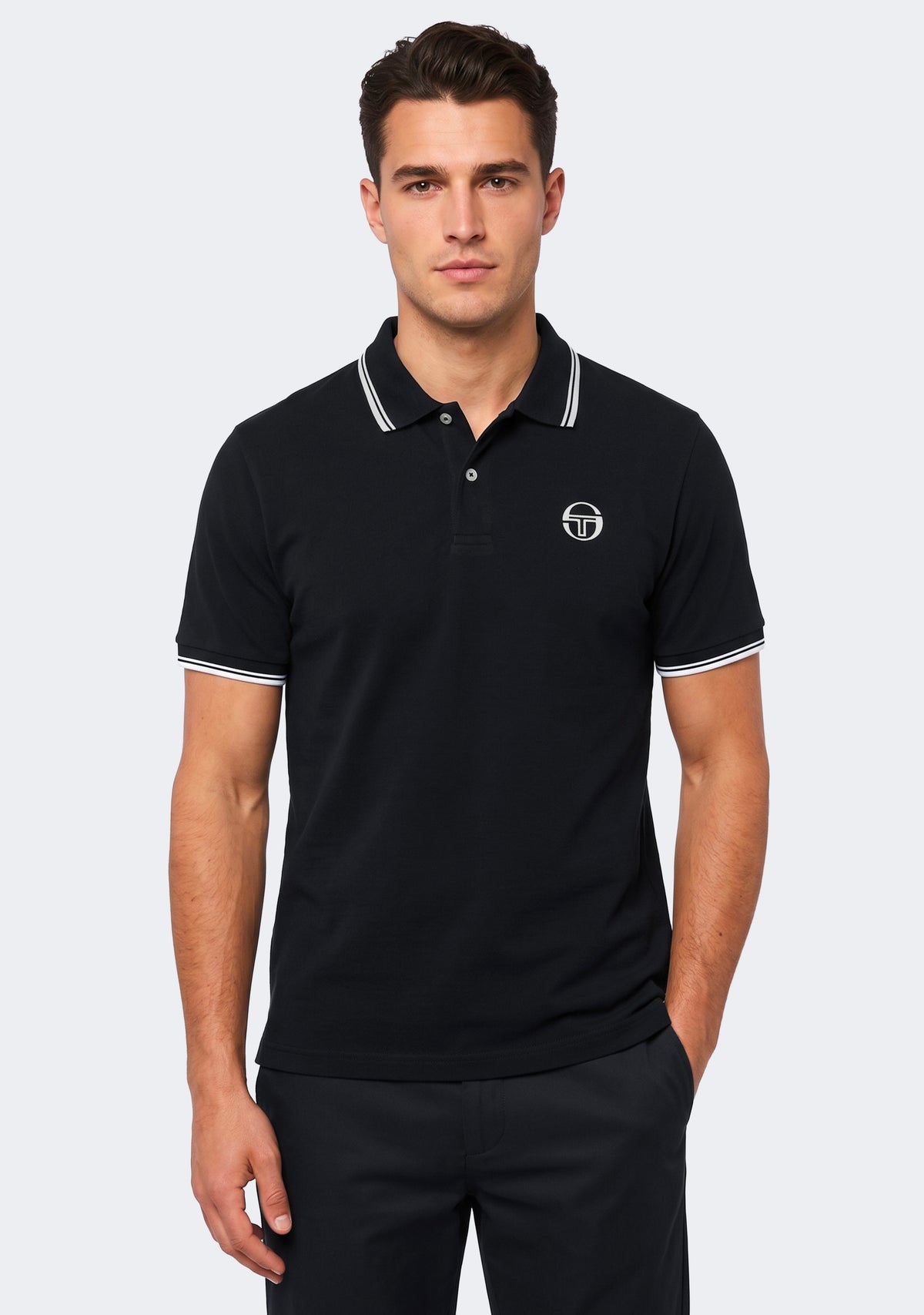 Sergio Tacchini Reed Men's Black Polo Shirt