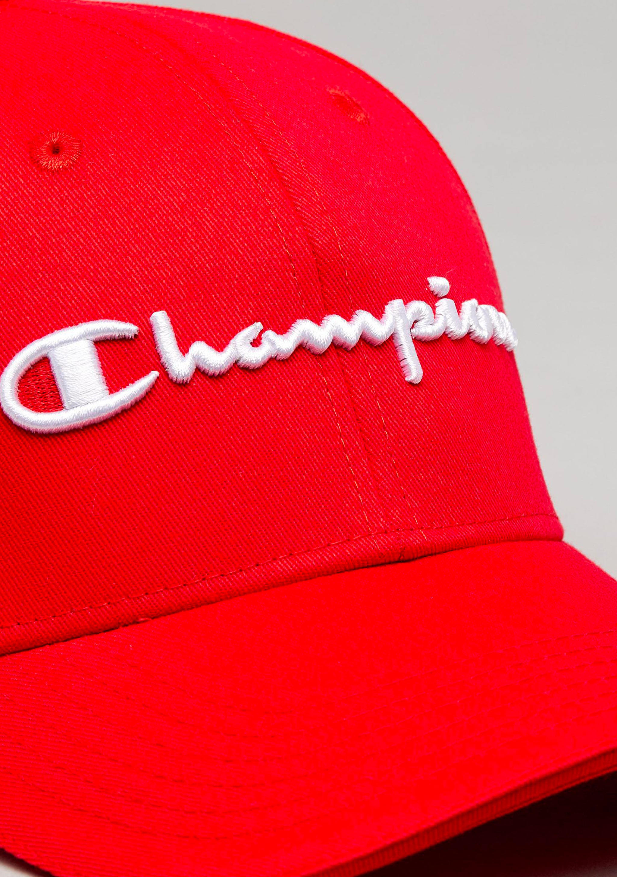 Champion Embroidered C-Life Dad Cap Red