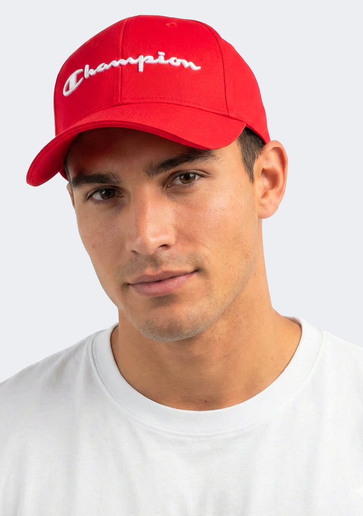 Champion Embroidered C-Life Dad Cap Red
