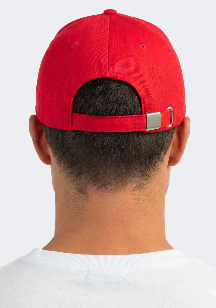 Champion Embroidered C-Life Dad Cap Red