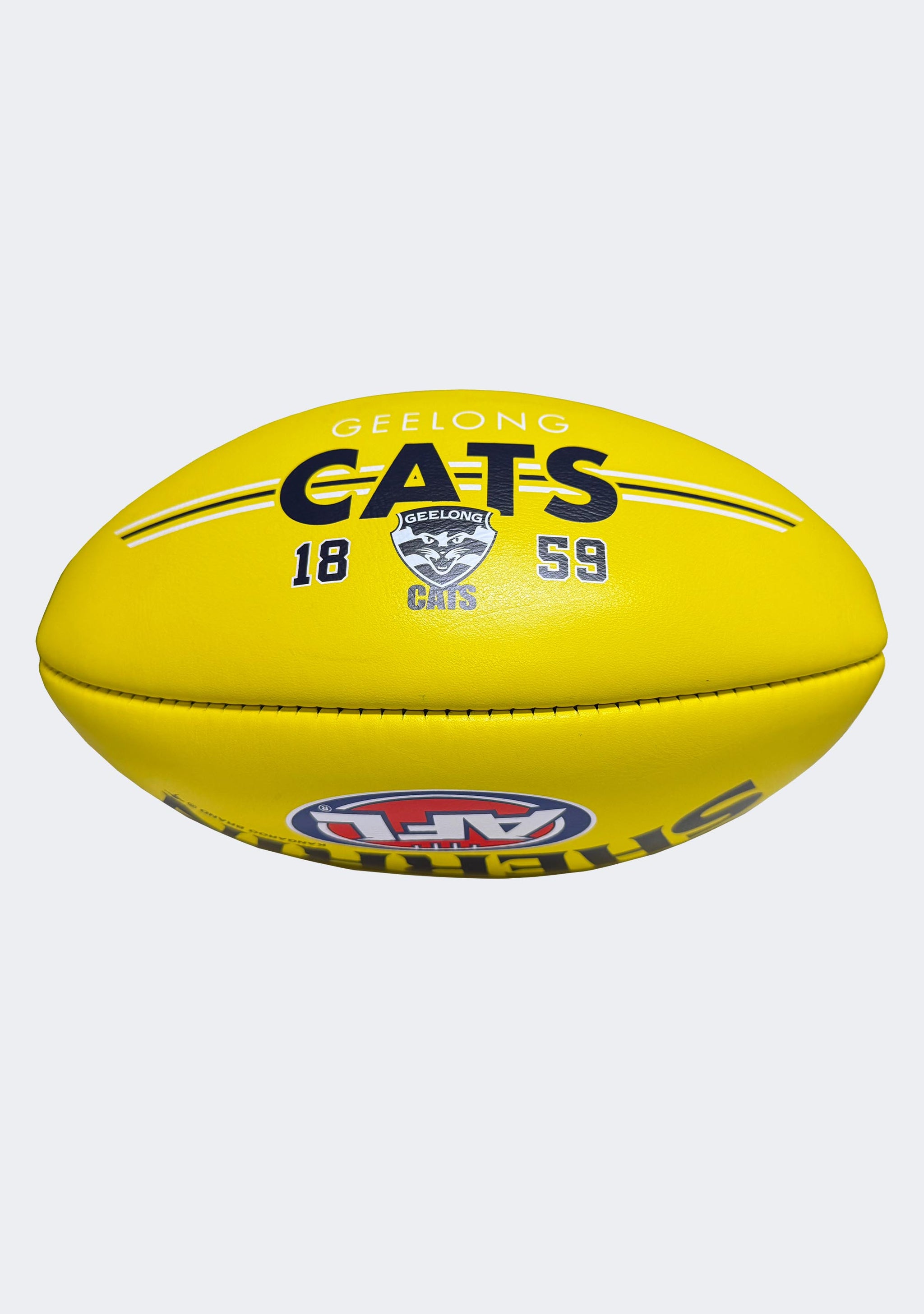 Sherrin AFL Geelong Cats Team Yellow Leather Football