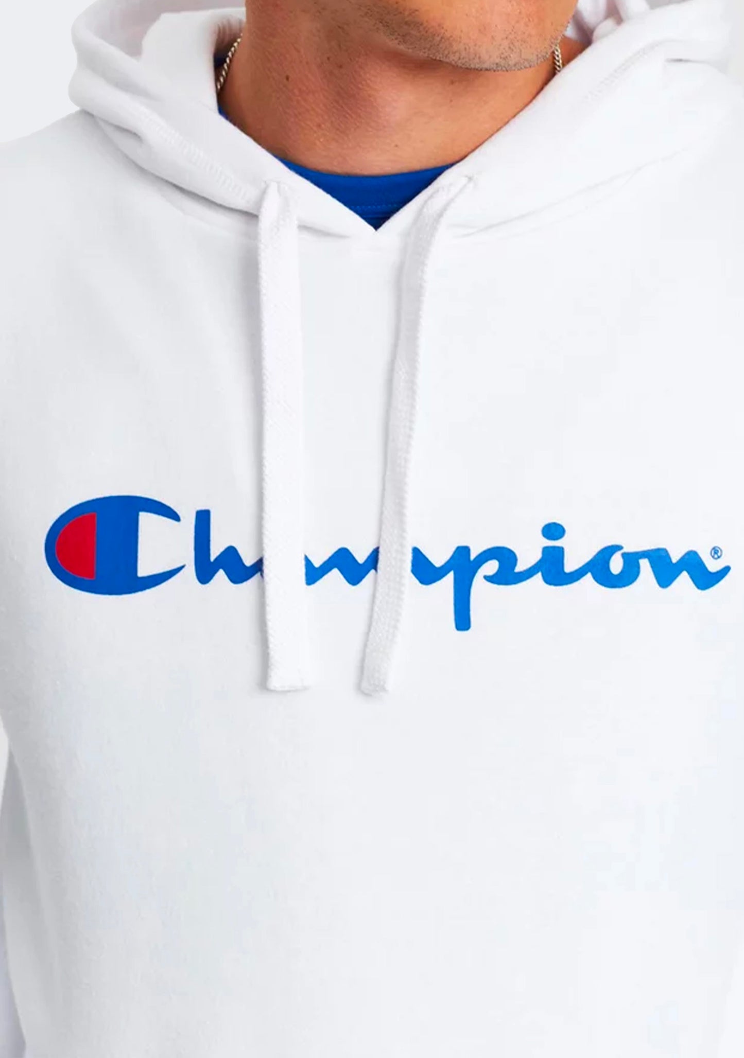 Champion Men's Script Hoodie White