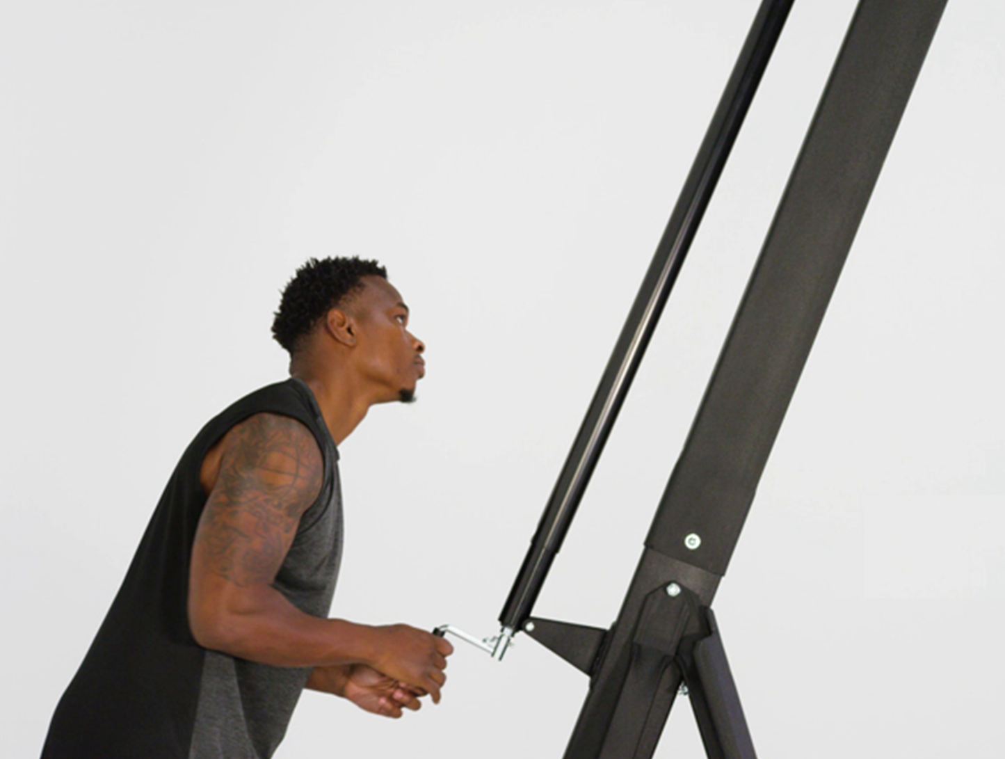 Spalding 60 Inch Stealth Beast Blackout Basketball System <br> AA7B1998
