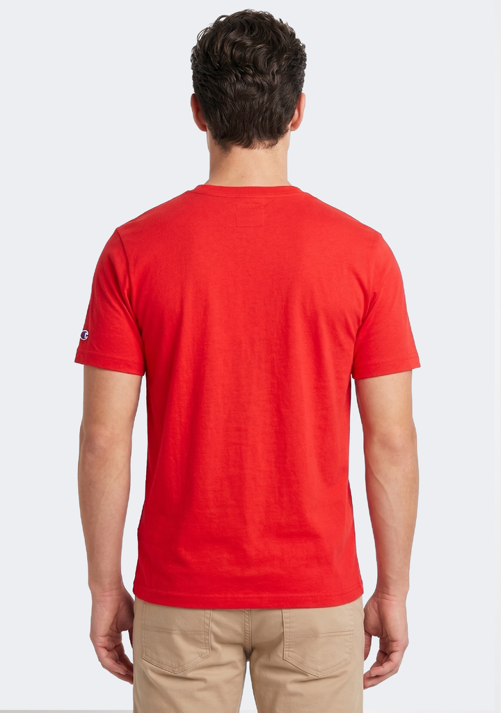 Champion Men's Script Logo Short Sleeve Tee Red