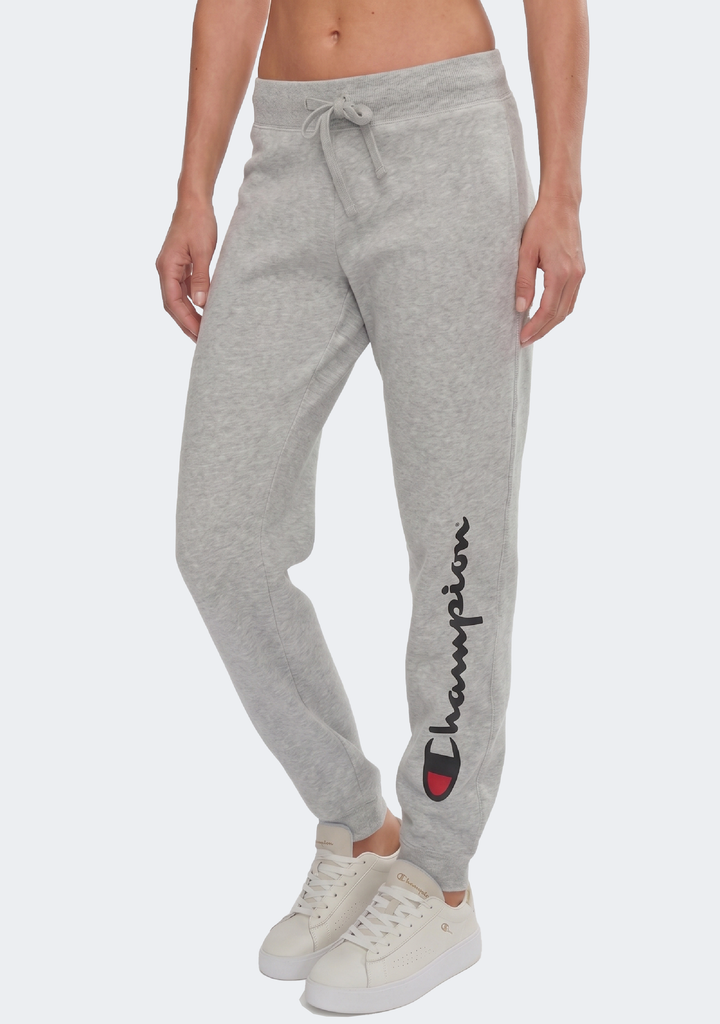 Champion Women's Script Cuff Pants Oxford Heather Grey