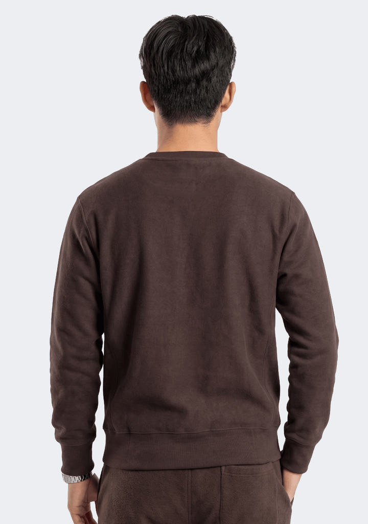 Champion Men's Script Crew Brown